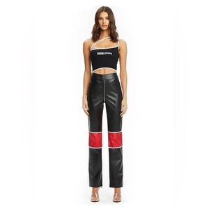 I AM GIA Hendrix High Waist Colourblock Faux Leather Pants Size XS